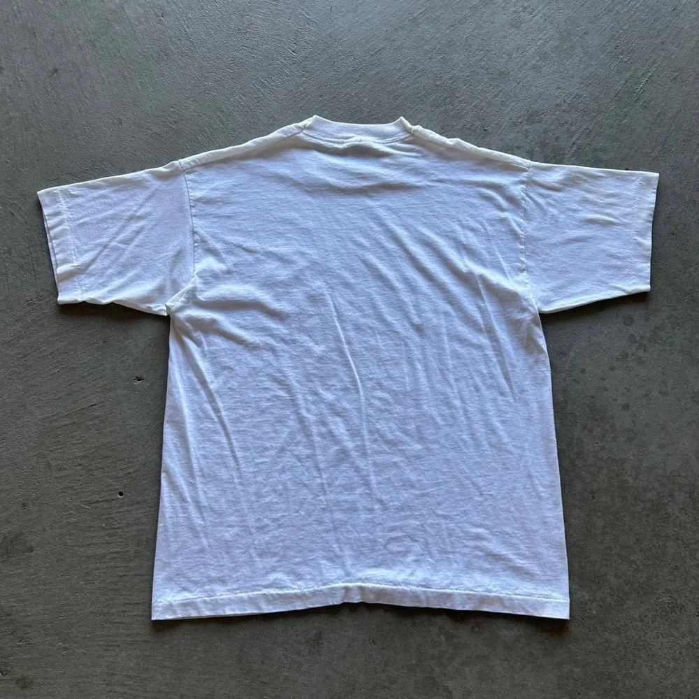 Vintage 90s Police‎ Officer Shirt Size Large White Lie Flat On Your Back Funny
